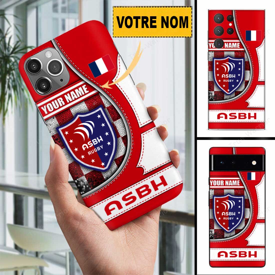 AS Béziers Hérault – Étui pour téléphone Édition spéciale Avec Nom Personnalisé – Image 2