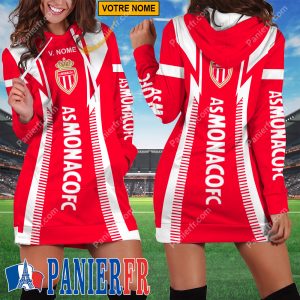 AS Monaco – Robe hoodie femme Édition spéciale Avec Nom Personnalisé