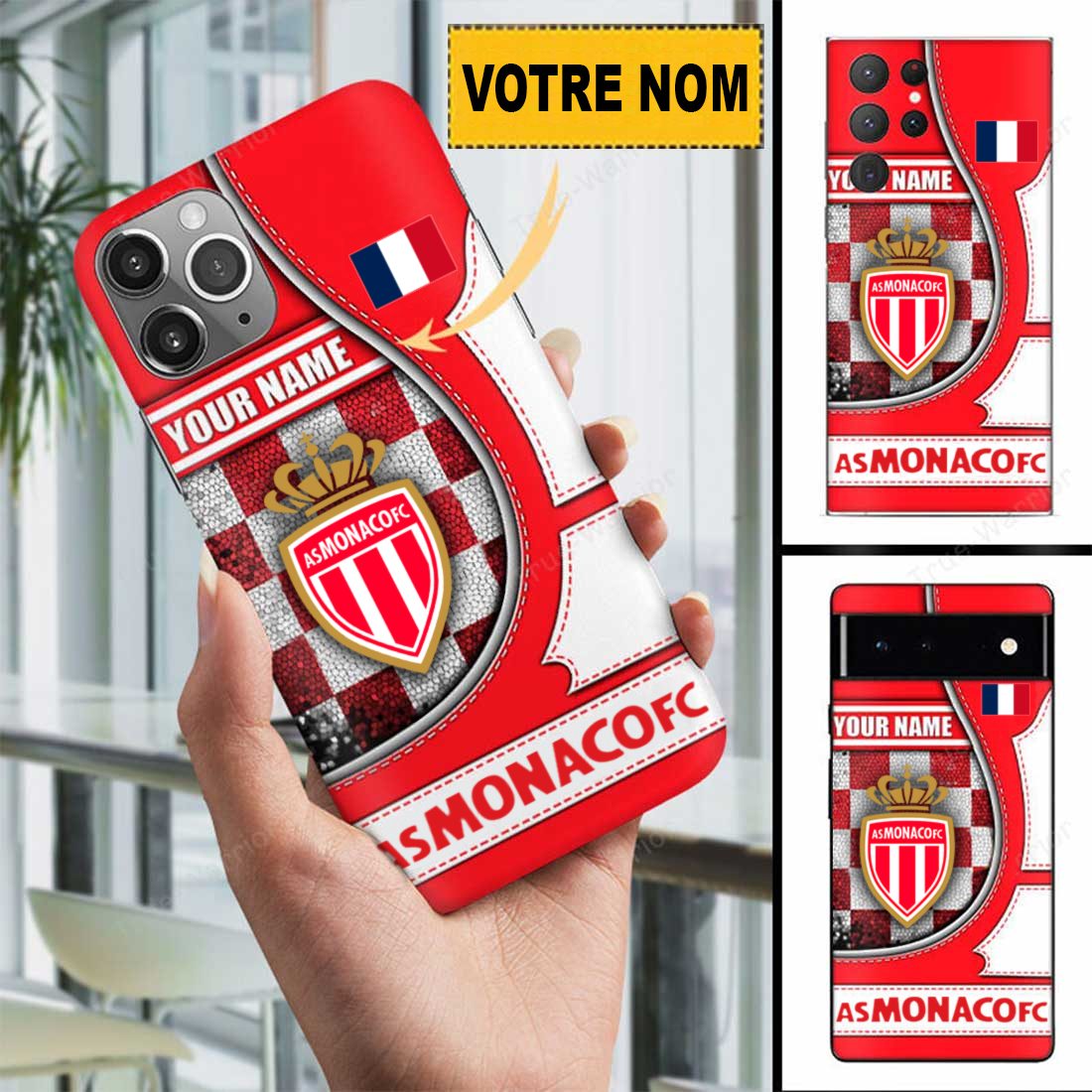 AS Monaco – Étui pour téléphone Édition spéciale Avec Nom Personnalisé – Image 2