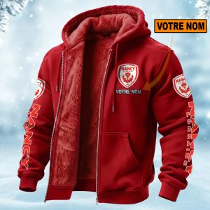 AS Nancy Lorraine – Hoodie doublé en polaire Édition Limitée Avec Nom Personnalisé