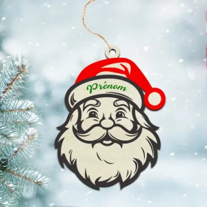 Boule personnalisée père Noël – Boule de Noël pour enfant – Personnalisation prénom
