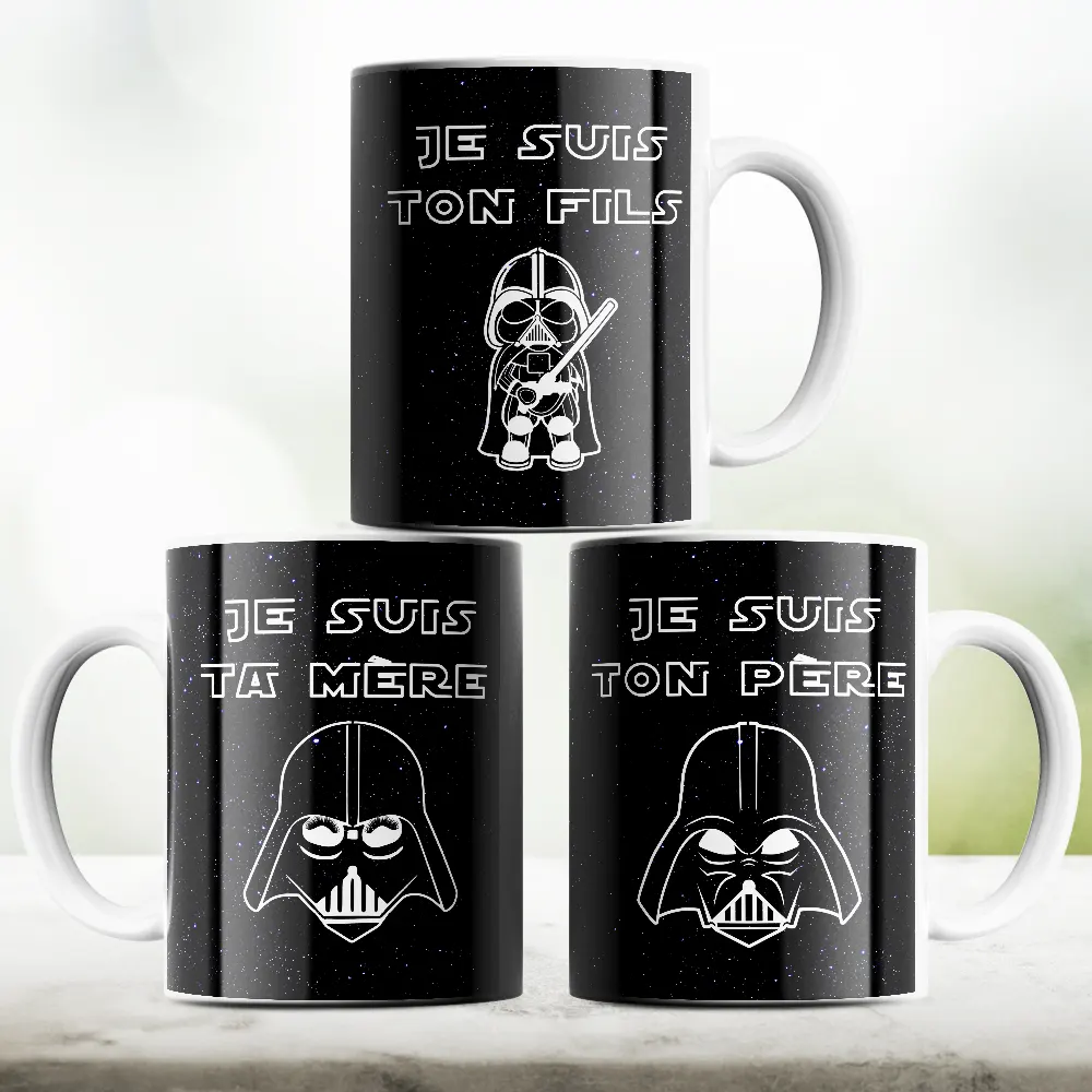 Mug Star Wars – Tasse humoristique thème Dark Vador – Je suis ton père etc – Image 2