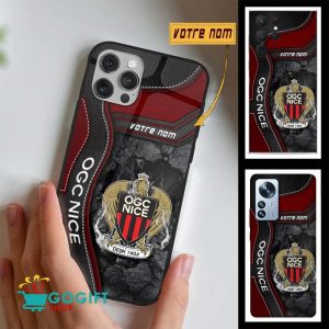Étui pour téléphone Édition spéciale OGC Nice Avec Nom Personnalisé