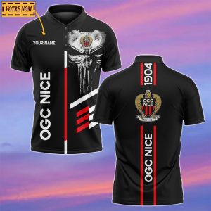 Chemise polo Édition Limitée OGC Nice Avec Nom Personnalisé