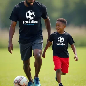 Tee shirt Footballeur de père en fils