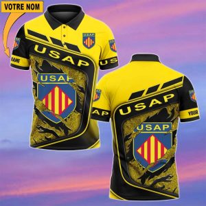 USA Perpignan – Chemise polo Nouvelle Version Avec Nom Personnalisé