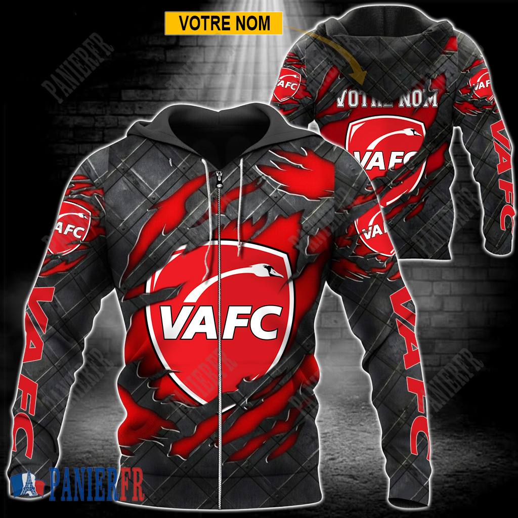 Valenciennes FC – Veste à capuche zippée Édition spéciale Avec Nom Personnalisé