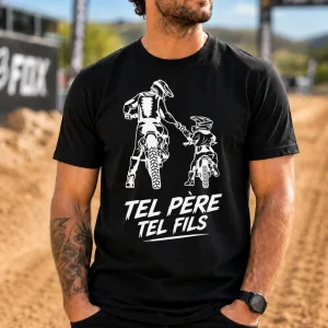 T-shirt motocross père fils