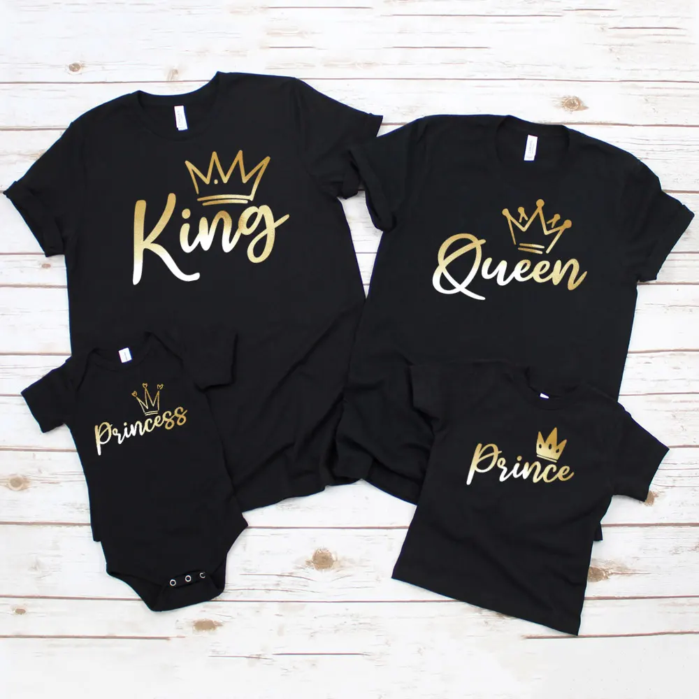 T shirt king queen – tee shirt famille assorti – prince queen princess king – Image 2
